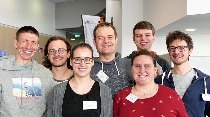 Die Kolpingjugend ist dabei: Markus Halder, Jakob Ott, Manuela Götz, Holger Heimpel, Miriam Gärtner, Timo Werner und Jakob Maucher (von links).